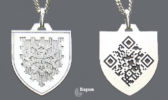 médaille argent gravée 2 faces blason Aude (11) QR code wikipedia