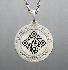 médaille argent Fooball QR code Celtic Facebook