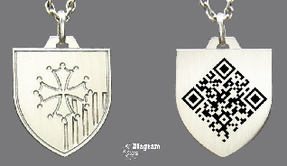 pendentif blason QR code