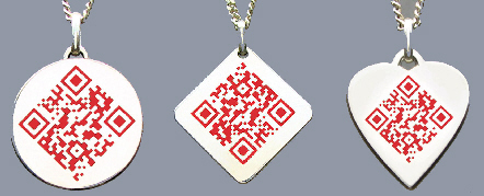 pendentifs argent lien QR code Diagram Google+