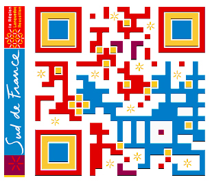 pub logo Sud de France QR code sunfrance.mobi